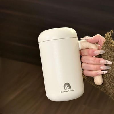 Grote Thermosbeker voor Meisjes Mok met Handvat Kantoor Huishouden Roestvrij Staal Waterbeker 420ml
