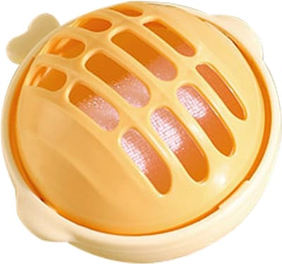 Haarvanger Wasmachine - Pluisvanger Bal - Kleding Reinigen - Creatief Egelvis Ontwerp - 8 x 9 cm - Geel