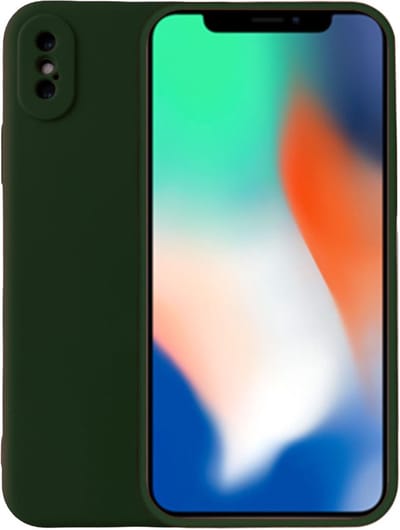 Smartphonica Telefoonhoesje Geschikt voor iPhone Xr siliconen hoesje - Backcover Siliconen Case - Donkergroen geschikt voor Apple iPhone XR