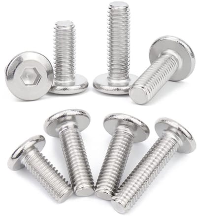 Meubelschroeven Roestvrij Staal Inbusbouten 16mm - 20 stuks