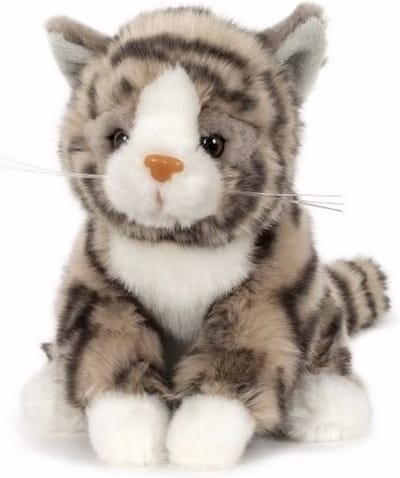 Semo kat knuffel - Cyperse kat - grijs - 16 cm - huisdieren - pluche poes
