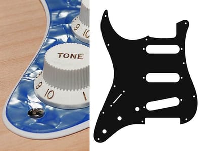 Boston SL-213-POB pickguard, Stallion, standard, SSS, 3 pot holes, 3-5 switch, lefthanded, 2 ply, pearl ocean blue