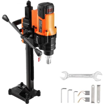VEVOR Kernboormachine Diamantkernboormachine met boordiameter 2-20 cm met statief en kernboormachine, 3000 W Robuuste betonkernboormachine, Nat en droog gebruik voor betonstenen
