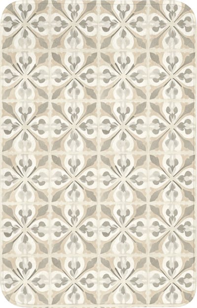 WC mat 50x80 cm - Antislip - Tegel - Motief - Beige - Toiletmat - Vloermat - Douchemat - Toilet tapijt - Toiletmatten