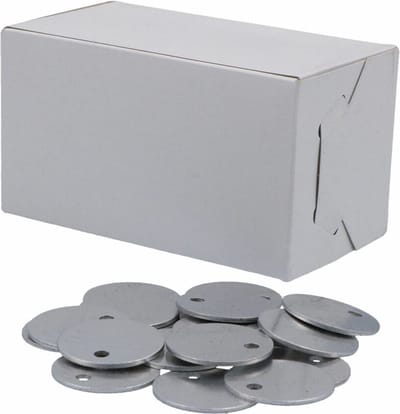 Doos Aluminium penningen 30x1,5mm