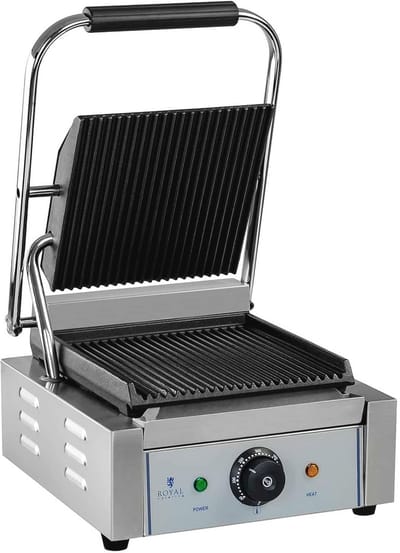 Elektrische contactgrill - Tafelgrill & sandwichtoaster 1800W (23x22 cm) met vetopvangbak