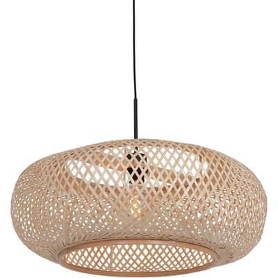 Anne Lighting - hanglamp - Maze - naturel - bamboe hout - Ø 60cm - E27 - 7505ZW