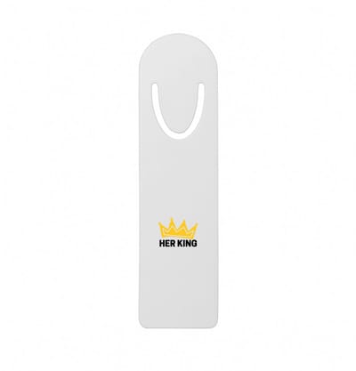 Hacebo® - her king metalen boekenlegger - Koning - iemand die zich voelt als een koning - valentijnsdag - verjaardag - cadeautje voor vriendje - kado - geschenk Bladwijzer boekenleggers - 12.7 cm x 3.2cm