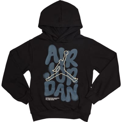 Jordan Spray Hoodies Kinder - Zwart - Maat 137 - 147 CM - Katoen Fleece