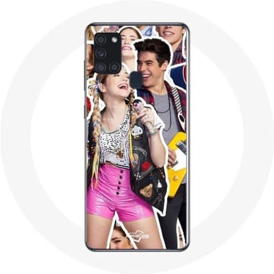 Samsung Galaxy A21S hoesje Achtervolg je dromen Mía Cáceres en Álvaro Paz