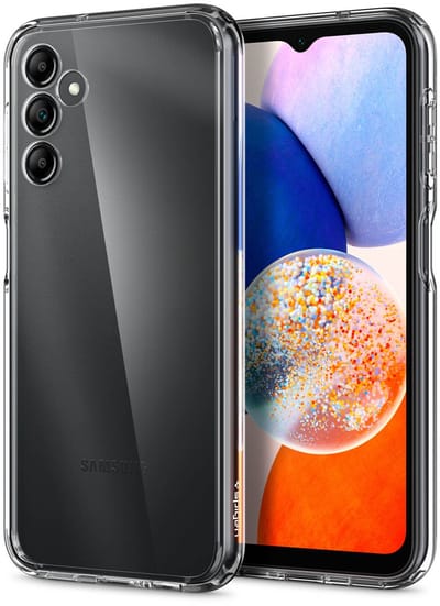 Spigen Ultra Hybrid Hoesje Geschikt voor Samsung Galaxy A14 Back Cover Transparant