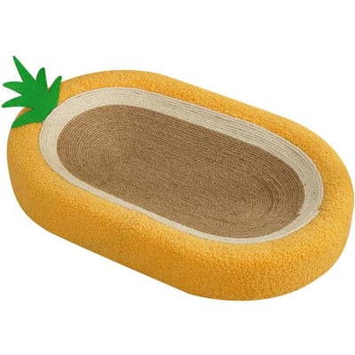 Bol Griffoir pour Chat de Compagnie Grand Diamètre Conception Intégrée Tapis Griffoir Robuste Lit pour la Maison