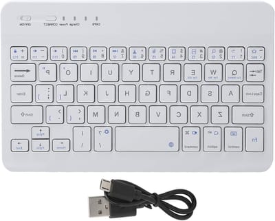 Draagbaar Bluetooth Mini Toetsenbord met 59 Toetsen voor Tablets en Laptops - Compact en Lichtgewicht Toetsenbord zonder Numeriek Toetsenblok