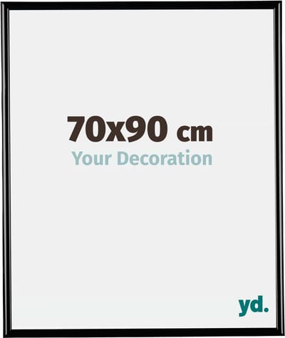 Your Decoration - Fotolijst 70x90 cm - Kunststof - Zwart Hoogglans - Bordeaux
