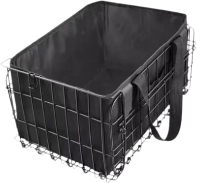 VHV - Fietsmand Achterop - Opvouwbare Metalen Fietsmand met Snelsluiting - Grote Capaciteit - Voor Boodschappen en Huisdieren