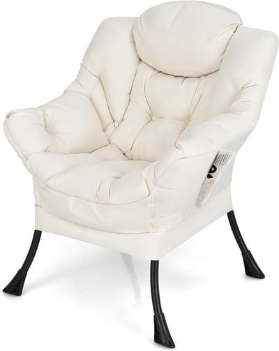 Accentstoel Luie Bank - Fauteuil Enkele Sofa - Ontspannen Zitten - Zijvak Armleuning - 31.5 x 29 x 38 Inch