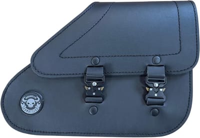 Zijtas Motor - Zadeltas Motor - Motor Rijden - Echt Leer - 32 Liter - Zwart