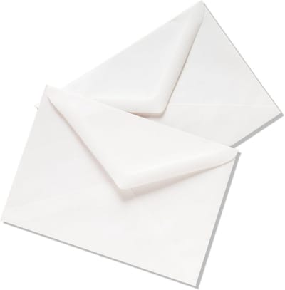 100 Witte Enveloppen voor Kaarten en Uitnodigingen (133x184 mm, 100g/m²)