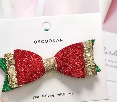 Akyol - Kerststrik - haartstik meisjes - kerst haarclip - leuke strik voor in het haar - Kerstdecoratie -kerststrik goud - Decoratie - Kerstsfeer – Christ