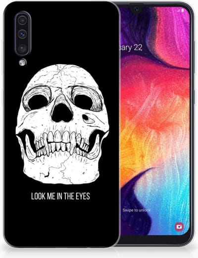 Silicone Back Case Samsung Galaxy A50 Skull Eyes