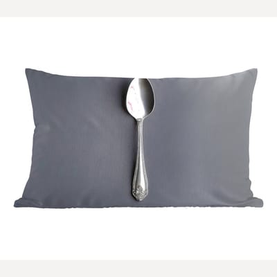 Sierkussens - Kussentjes Woonkamer - 60x40 cm - Zilver - Metaal - Lepel