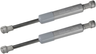 2 x SO-TECH® Kesseböhmer Klepschaar Gasdruckdemper Lift-O-Mat (versterkte uitvoering) 450N (470N) voor HSB klepbeslag