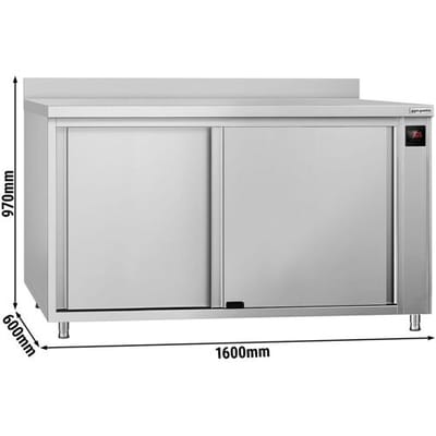 GGM Gastro Wärmeschrank ECO - 1600x600mm - mit Aufkantung & Schiebetüren - Digital