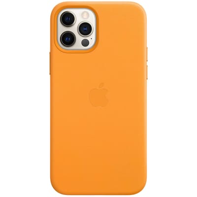 Leather Backcover MagSafe voor de Apple iPhone 12 (Pro) - California Poppy