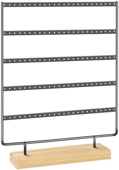 PromoHome Oorbellen Display Stand met 5 Lagen - Zwarte Sieraden Organizer