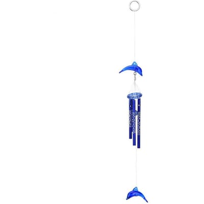Zegeningscadeau 3 Kleuren Kristallen Dolfijn 4 Metalen Buizen Bel Huis Tuin Windklok
