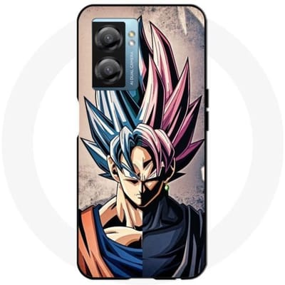 Hoesje - Maniacase - Oppo A77 5G - Dragon Ball Z - Goku SSJ - Flexibel Zwart