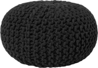 CONRAD - Poef - Zwart - 40 cm - Katoen