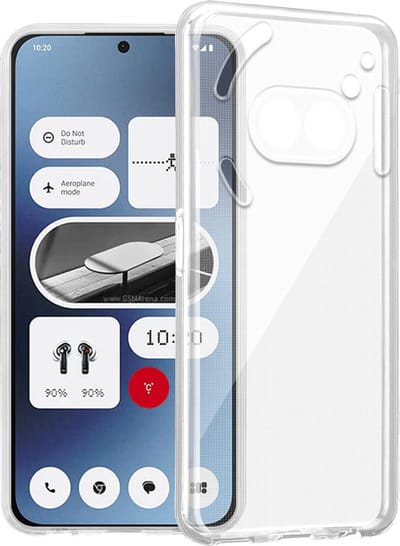 Cadorabo Hoesje geschikt voor Nothing Phone 2a in VOLLEDIG TRANSPARANT - Beschermhoes gemaakt van flexibel TPU Silicone Case Cover