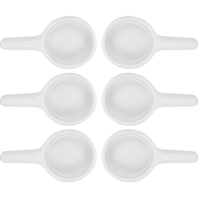 6 stuks Witte Kaarsenhouder Lepelvorm Keramiek Woondecoratie voor wierook Aroma Brander white