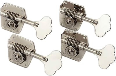 Fender 78834049 Pure Vintage bass machine heads, vintage reverse wind, nickel, set of 4