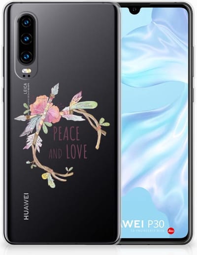 Huawei P30 Telefoonhoesje met Naam Boho Text