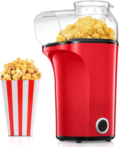 REN® Popcorn Machine - Popcorn maker - Popcornmais Machine - Rood - 23cm x 21cm x 13cm; 0.93 kg