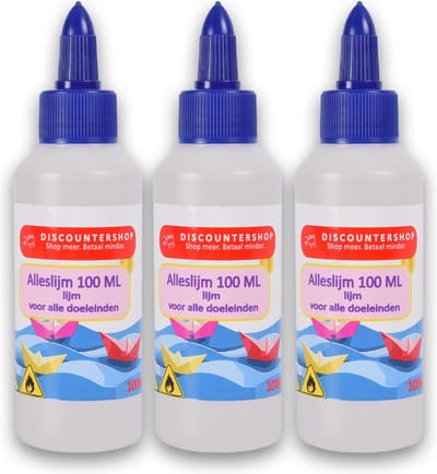 Knutsellijm 100ml per tube -in totaal 300ml - Lijm - All purpose glue - Glue - Kinderlijm - Knutselen - Goedkope knutsellijm - Doorzichtige knutsellijm - Knutsellijm 300 ml - Lijm - All purpose glue - Glue - Kinderlijm - Knutselen
