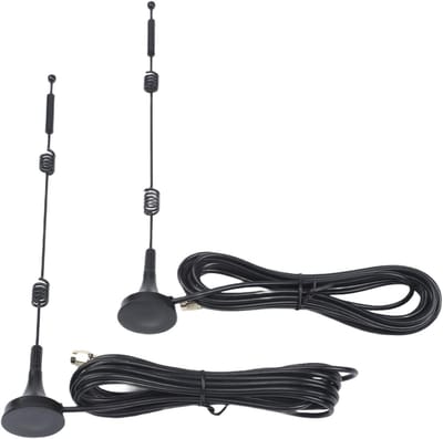 WiFi Antenne Set - Draadloze Versterker - Signaal Verbeteren - 9dBi High Gain - 2x 3m Kabel - Zwart