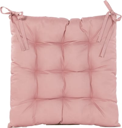 Anna's collection Stoelkussen gewatteerd - oud roze - 38 x 38 cm - binnen/buiten