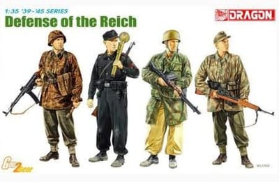 Dragon Modelbouwpakket Militaire voertuigen - 6694 Verdediging van het Reich - Duitse Soldaten WII - 4 Figuren Plastic - 1:35 - Modelbouw