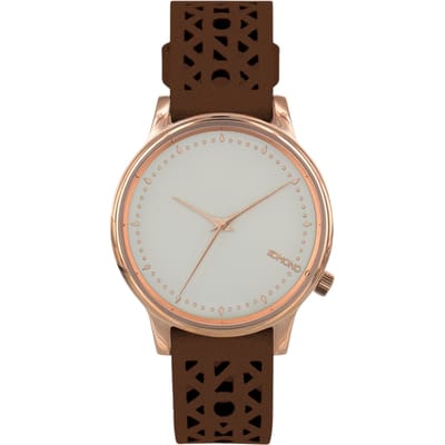 Komono Estelle Cutout Cognac horloge dames - bruin - messing
