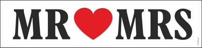 Partydeco Nummerbord Mr & Mrs