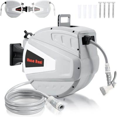 Automatische Wandslanghaspel met 30m Slang en Handdouche