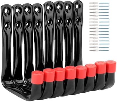 Dailygoods- Opberghaak Set van 8 - Zware Kwaliteit - 20kg Capaciteit - Garage/Toolkamer - Roestvrij Staal - Eenvoudig te Installeren - Tuinhaak