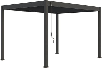 Orion terrasoverkapping - 300x400 cm - Antraciet - Aluminium / Vrijstaande / Luxe overkapping - Tuinprieel / Carport / Veranda / Pergola