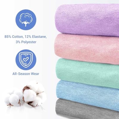 Dempende Antislip Kousen voor Vrouwen - Non-elastische Calf Kousen met Grip voor Comfortabele Voeten en Benen - 5 Pairs