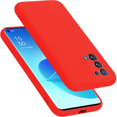 Cadorabo Hoesje geschikt voor Oppo Reno6 PRO 5G in LIQUID ROOD - Beschermhoes gemaakt van flexibel TPU silicone Case Cover
