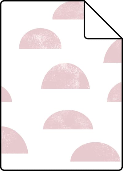 Proefstaal ESTAhome behang grafisch motief roze - 26.5 x 21 cm - 139065-S