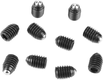 Set van 10 M6 Draad Hex Veerpistons met Dipveer, Stalen Veerbal en Piston (M6 x 10) voor Precisietoepassingen en Mechanische Toepassingen